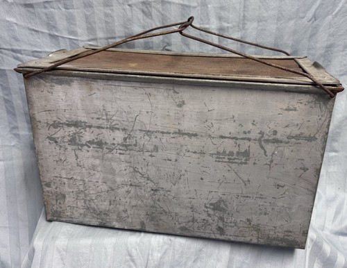 Vintage galvanized milk box - galvanized,