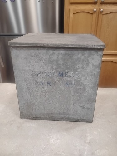 Antique milk box eggs dairy - antique,