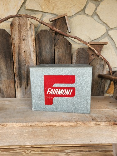 Vtg galvanized fairmont milk - fairmont,