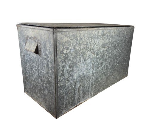 Vtg large galvanized milk - large,